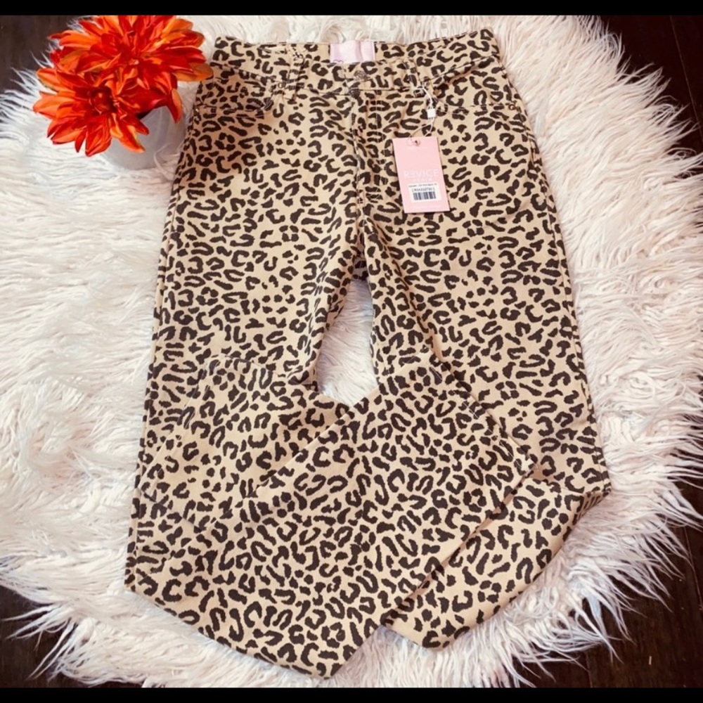 Leopard pattern RECIVE new jeans